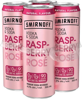 Smirnoff Vodkasoda Raspberry Rose 4-Pack