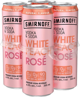 Smirnoff Vodkasoda White Peach Rose 4-Pack
