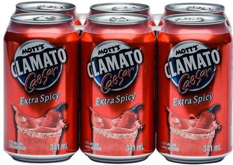 Motts Extra Spicy Caesar Cans 6-Pack